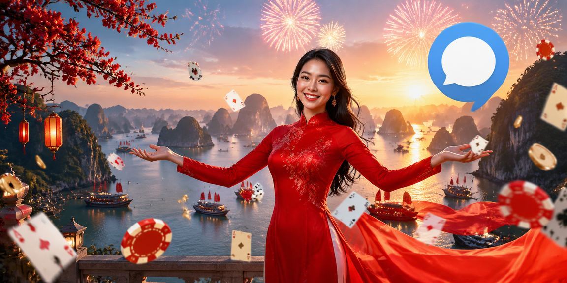 Trải nghiệm game bài và khuyến mãi casino tại vịnh Hạ Long mang phong cách áo dài